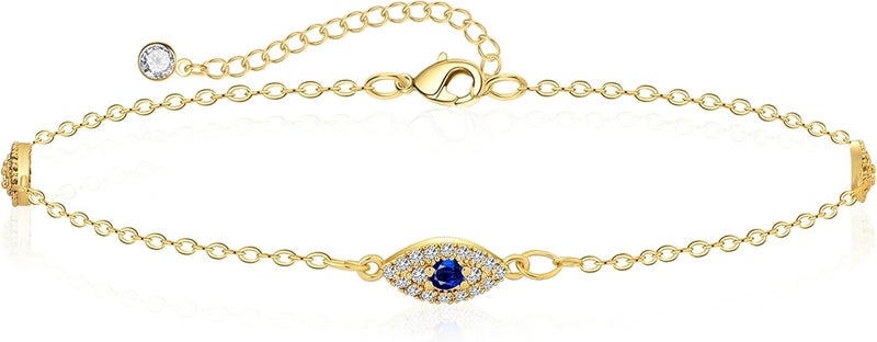 Rotnso Anklets for Women 14K Gold Silver Plated Ankle Bracelets Trendy Waterproof Boho Anklets Set Adjustable Dainty Cute Diamond Beaded Heart Non Tarnish Summer Beach Jewelry Gift - Image 1